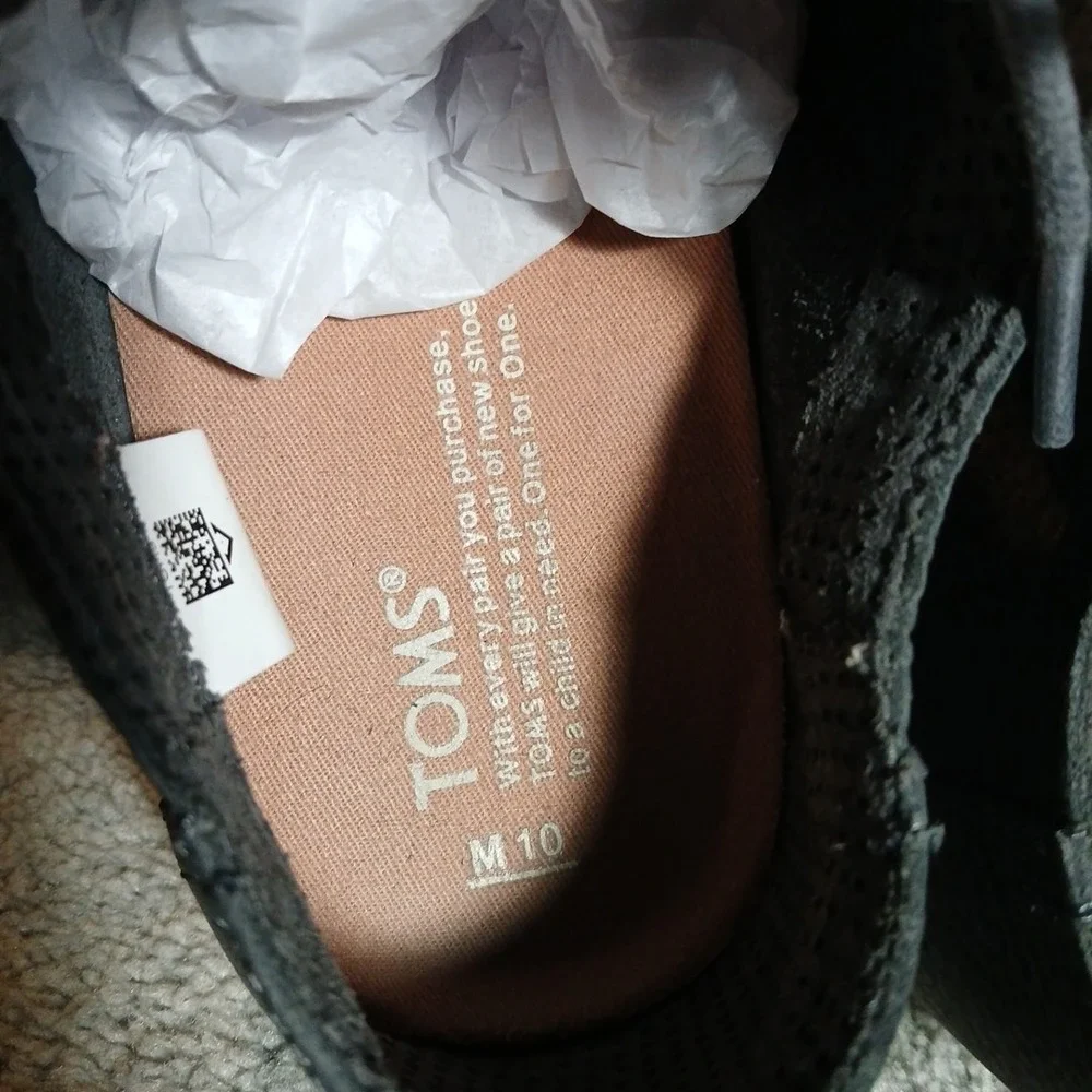 TOMS Men's Size 10 Preston Casual Oxford Shoes in‎ Gray Suede